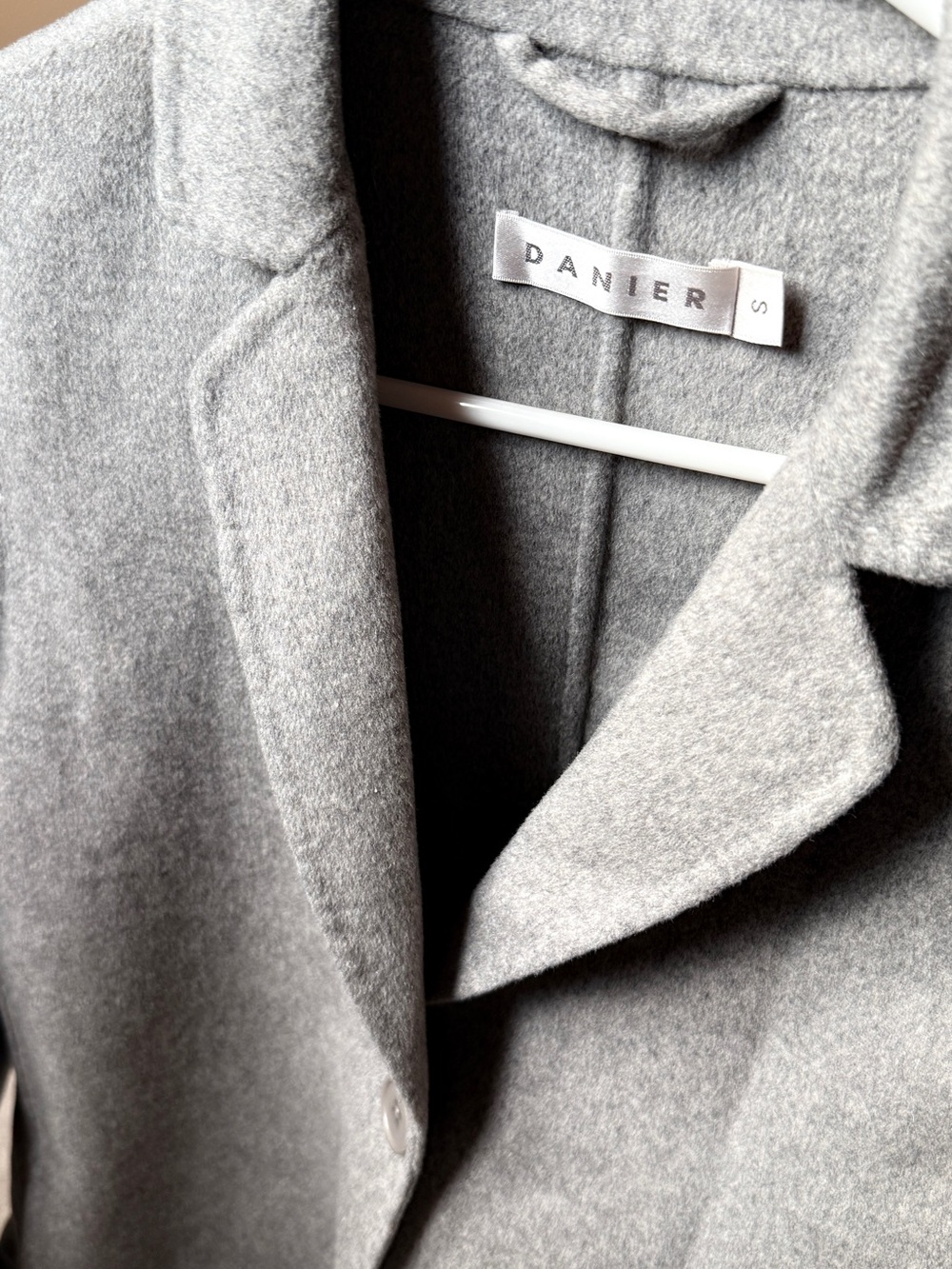 Danier Light Gray Wool Pea Coat